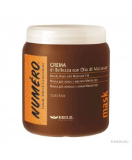 Маска для волосся з маслом Макасар і кератином-Brelil Numero Hair Professional Beauty Macassar Oil Mask